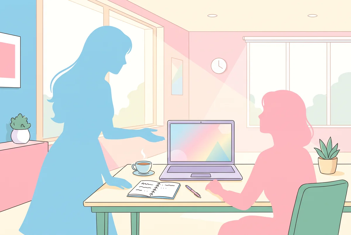 明るい研修室で先輩と学ぶ研修シーン｜1日研修完了